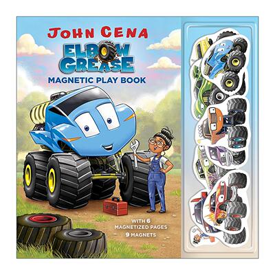 英文原版 Elbow Grease Magnetic Play Book 怪兽卡车磁性游戏书 儿童绘本 纸板书 John Cena 英文版 进口英语原版书籍
