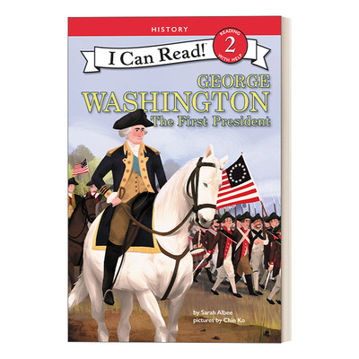 英文原版 George Washington The First President 第一任美国总统华盛顿 I Can Read 2 History 分级阅读名人传记系列 进口书籍