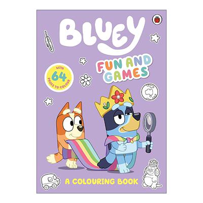 英文原版 Bluey Fun and Games Colouring Book 小蓝狗布鲁伊 趣味游戏涂色书 英文版 进口英语原版书籍