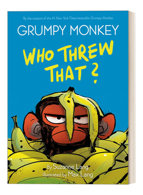 英文原版 Grumpy Monkey Who Threw That? A Graphic Novel Chapter Book 暴怒猴漫画版2 情绪控制 Max Lang 英文版 进口英语书籍