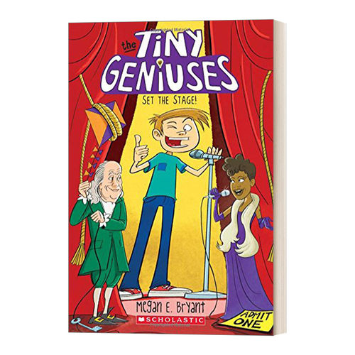 英文原版 Set the Stage 袖珍天才2 搭建舞台 Tiny Geniuses #2 青少年儿童英语课外阅读桥梁章节小说奇幻故事 英文版 进口书籍