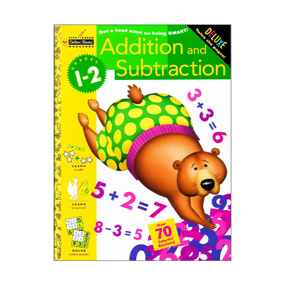 英文原版 Addition and Subtraction Grades 1-2 加减法 美国小学一二年级练习册 deluxe edition 英文版 进口英语原版书籍