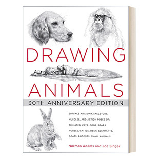 英文版 书籍 30th 动物绘画指南30周年纪念版 Norman Edition Animals Anniversary 进口英语原版 英文原版 Adams Drawing