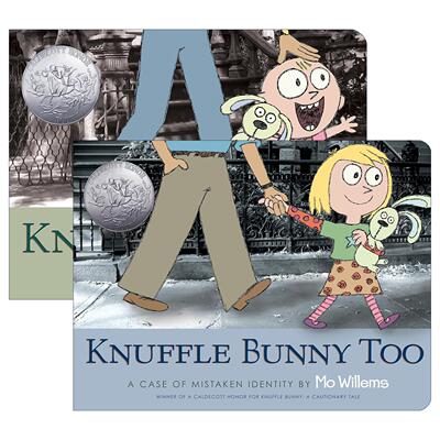 英文原版 Knuffle Bunny 古纳什小兔系列2册 纸板书 凯迪克奖得主莫?威廉斯 儿童绘本 英文版 进口英语原版书籍