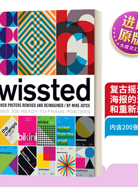 英文原版 Swissted Vintage Rock Posters Remixed and Reimagined Swissted 复古摇滚海报的混合和重新想象 英文版 进口英语书籍