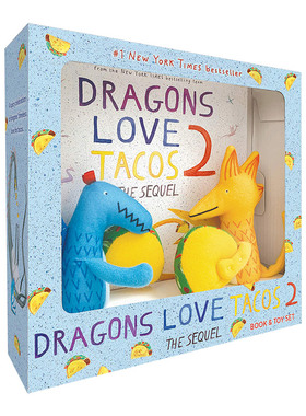 英文原版 Dragons Love Tacos 2 Book Toy 爱吃玉米饼的龙2 书+玩具套装 英文版 进口英语原版书籍儿童图书