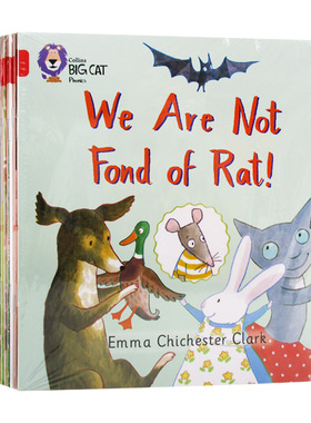 英文原版 BigCat Phonics Red B 柯林斯大猫自然拼读红色套装14册B 幼儿阶段分级阅读读物 英文版 进口英语原版书籍儿童图书