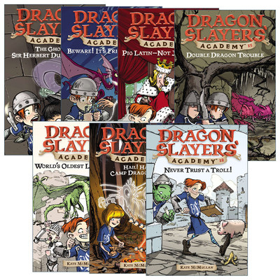 英文原版 Dragon Slayers' Academy 从前有条喷火龙系列12-18册 青少年冒险题材 课外章节读物 章节桥梁书 英文版 进口英语原版书