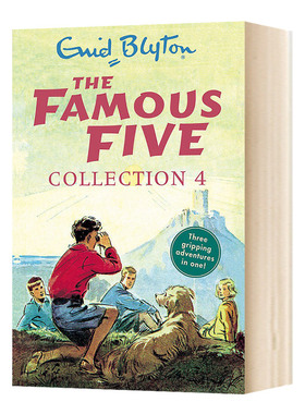 The Famous Five Collection 4 英文原版 五个小伙伴历险记三合一故事集10-12 英文版儿童英语章节小说书 安迪布莱顿 Enid Blyton