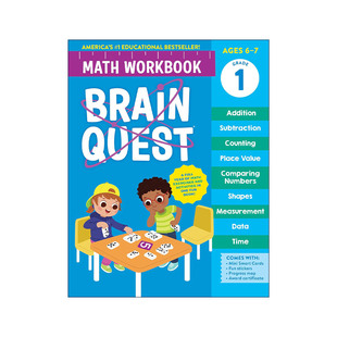 英文原版 Brain Quest Math Workbook 1st Grade 大脑任务智力开发 数学练习册 一年级 英文版 进口英语原版书籍