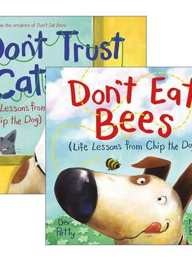 英文原版 Life Lessons From Chip The Dog 奇普狗狗的人生教训2册 儿童精装幽默绘本 Dev Petty 英文版 进口英语原版书籍
