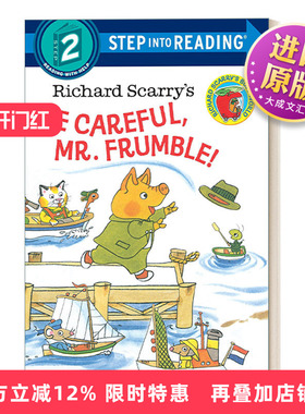 小心点 弗伦布尔先生 斯凯瑞系列 英文原版 Step Into Reading 2 Richard Scarry's Be Careful Mr. Frumble 美国企鹅兰登英语分级