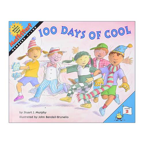 英文原版 Mathstart Level 2 100 Days of Cool 数学启蒙绘本2级 英文版 进口英语原版书籍