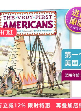 英文原版绘本 The Very First Americans Grosset & Dunlap All Aboard Book 第一个美国人 英文版 进口英语原版书籍儿童图书