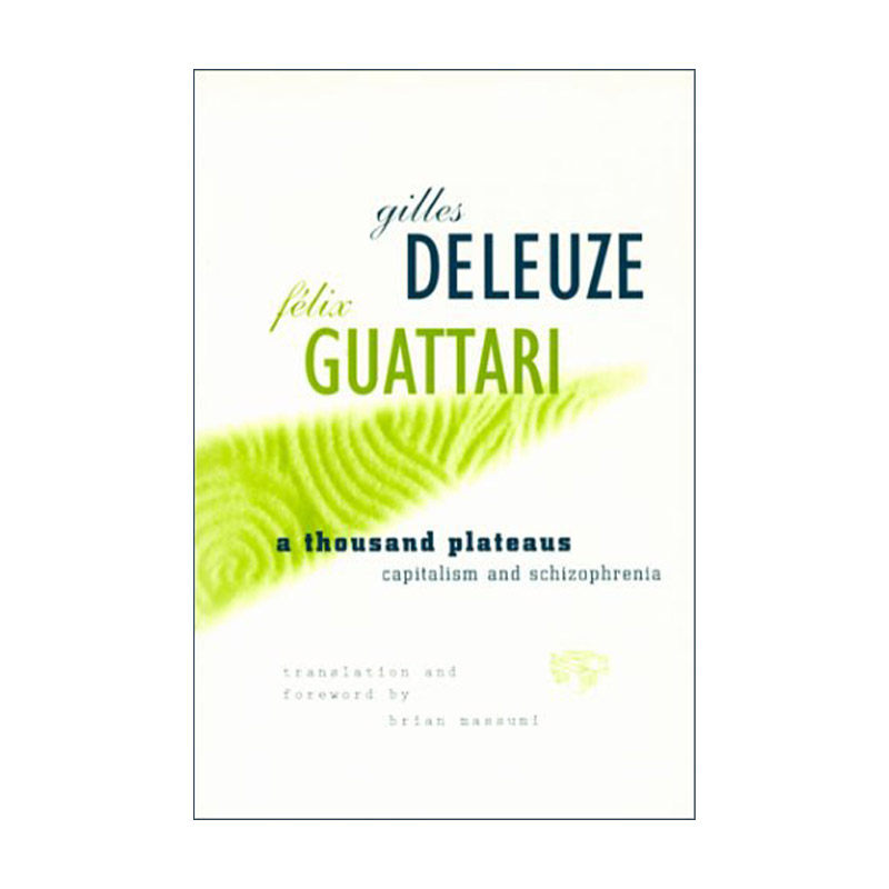 英文原版 Thousand Plateaus 千高原 吉尔·德勒兹 英文版 进口英语原版书籍