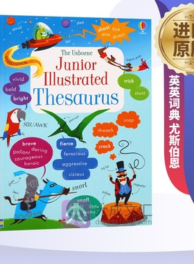 Junior Illustrated Thesaurus 英文原版 少儿初级插图同义词词典 英英词典 尤斯伯恩 英文版趣味插图辅导工具书 英语书儿童图书