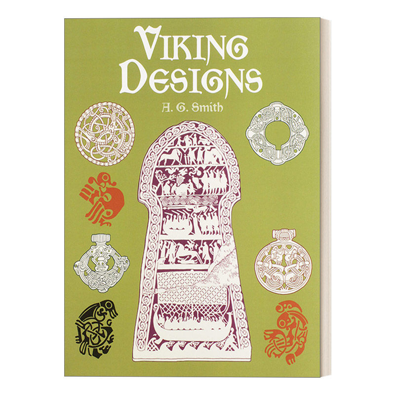 英文原版 viking designs 维京人的图案 英文版 进口英语原版书籍