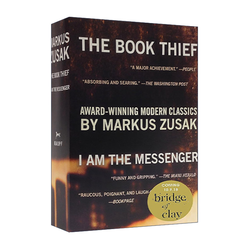 英文原版 The Book Thief I Am the Messenger Paperback Boxed Set偷书贼传信人两册盒装套装 Markus Zusak进口英语原版书籍