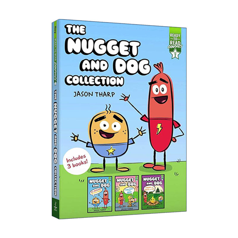 英文原版 The Nugget and Dog Collection Boxed Set 努格特和狗3册盒装 分级阅读漫画版  Ready-to-Read Graphics Level 2 英文版