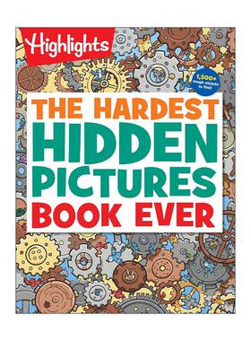 英文原版 The Hardest Hidden Pictures Book Ever Highlights Hidden Pictures 极难的寻找隐藏图片谜题 亮点儿童益智游戏活动书