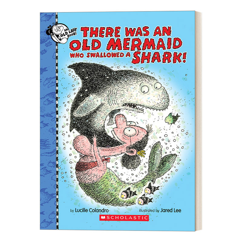 an old mermaid who swallowed a shark 有个老美人鱼吞了一条鲨鱼