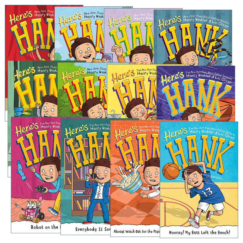 英文原版 Here's Hank 这是汉克系列12册 6-8岁儿童成长主题章节桥梁故事书 阅读障碍 英文版 进口英语原版书籍