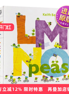 LMNO Peas  英文原版绘本 小豆子系列 儿童英语启蒙认知字母纸板书 亲子共读趣味读物图画书 进口原版早教益智阅读书籍 英文版