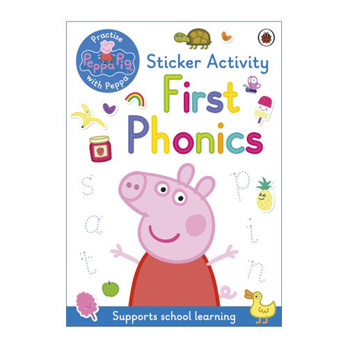 英文原版 Peppa Pig First Phonics 小猪佩奇贴纸活动书 和佩奇一起学拼读 英文版 进口英语原版书籍