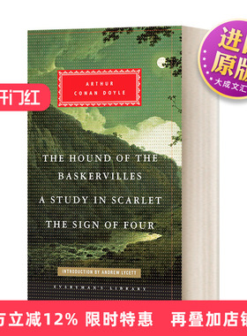 英文原版小说 The Hound of the Baskervilles Study in Scarlet The Sign of Four 福尔摩斯探案 Everyman 英文版 进口英语书籍