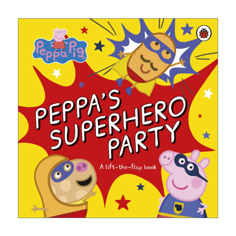 英文原版 Peppa Pig Peppa’s Superhero Party 小猪佩奇绘本 佩奇的超级英雄派对 纸板书 英文版 进口英语原版书籍