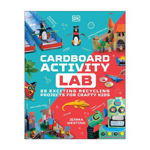 Lab 纸板活动实验室 进口英语原版 Cardboard 书籍 英文版 Activity 精装 英文原版 DK儿童创意益智游戏
