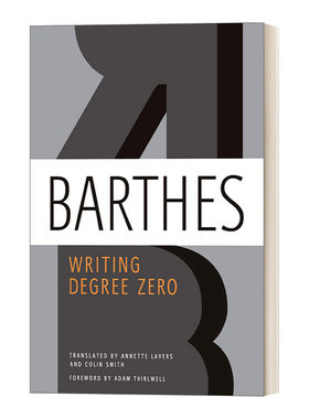 英文原版 Writing Degree Zero 写作的零度 罗兰·巴尔特文集 英文版 进口英语原版书籍