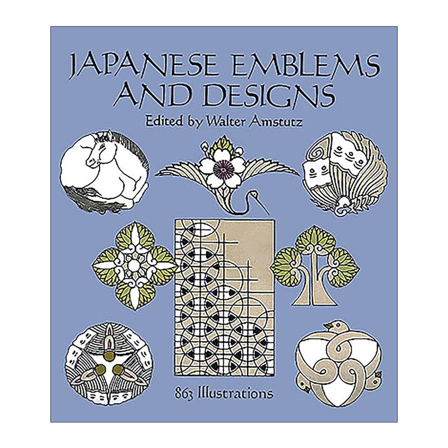 英文原版 Japanese Emblems and Designs 日本标志与设计 徽章 珠宝 装饰艺术素材图册 英文版 进口英语原版书籍