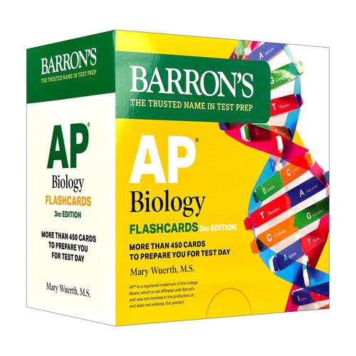 英文原版 AP Biology Flashcards 巴朗AP生物学备考闪卡 第3版 英文版 进口英语原版书籍