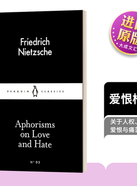 英文原版 Aphorisms on Love and Hate 爱恨格言 尼采 英文版 进口英语原版书籍