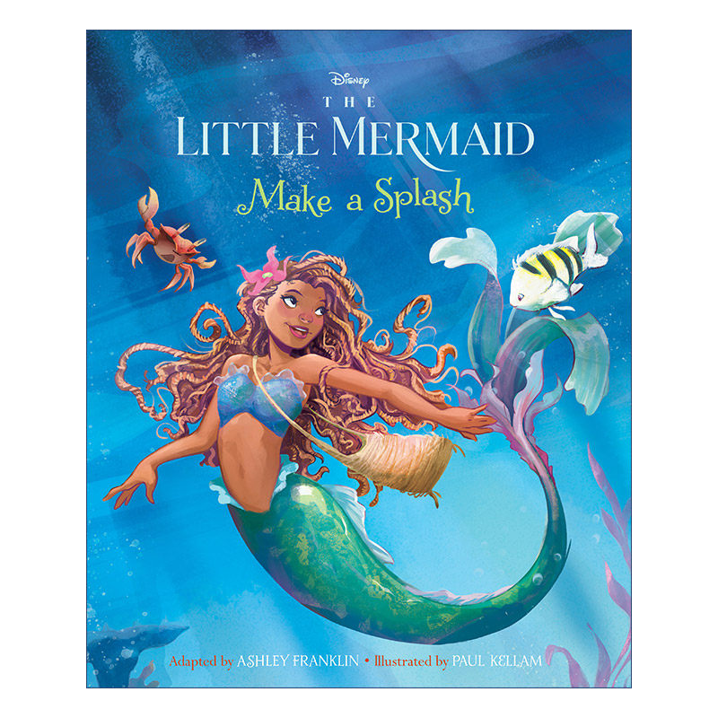 英文原版 The Little Mermaid: Make A Splash引起轰动 小美人鱼精装故事绘本 迪士尼公主爱丽儿 真人电影图画书 进口英语原版书籍