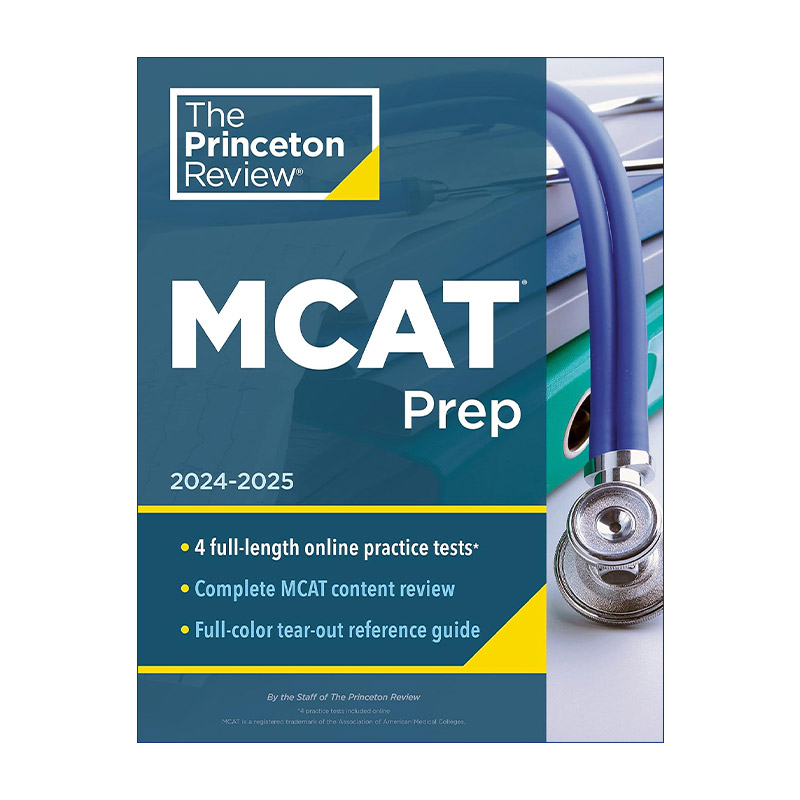 英文原版 Princeton Review MCAT Prep  2024-2025 MCAT医学研究生入学考试备考指南 英文版 进口英语原版书籍