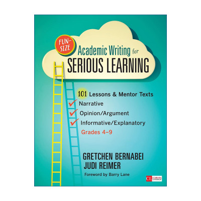 英文原版 Fun-Size Academic Writing for Serious Learning 让学术写作变得简单有趣 4-9年级记叙文说明文议论文写作指导 进口书