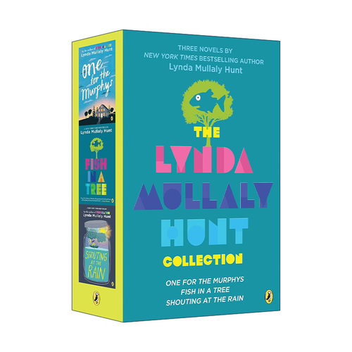 英文原版 Lynda Mullaly Hunt 3C Boxset 琳达·马拉利·亨特三本作品盒装套装 Fish in a Tree树上的鱼 爱在墨菲家 对着雨大叫