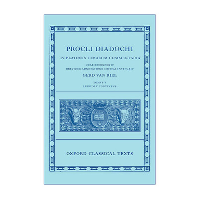 英文原版 Proclus: Commentary on Timaeus  Book 5 普罗克鲁斯 论柏拉图蒂迈欧篇 卷五 精装 英文版 进口英语原版书籍