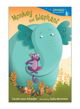 英文原版 Monkey and Elephant Candlewick Sparks 猴子与大象 儿童绘本 Carole Lexa Schaefer 英文版 进口英语原版书籍