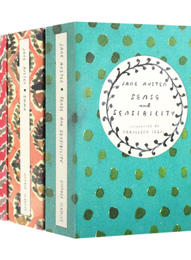 Pride and Prejudice 英文原版 简奥斯汀经典代表作3册傲慢与偏见 爱玛 理智与情感 Jane Austen 英文版原版经典文学书籍 英语书