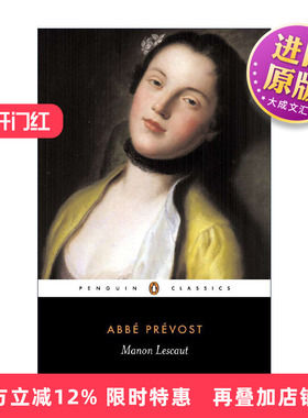 英文原版 Manon Lescaut Penguin Classics 玛侬·列斯戈 曼侬·雷斯戈 Abbe Prevost 企鹅经典 英文版 进口英语原版书籍