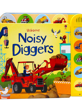 英文原版绘本 Noisy Diggers 吵闹的挖掘机 儿童英语启蒙图画书 亲子互动 英文版 进口英语原版书籍