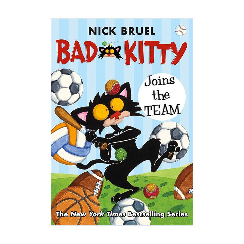 英文原版 Bad Kitty Joins the Team 坏猫咪加入团队 精装 章节书 英文版 进口英语原版书籍