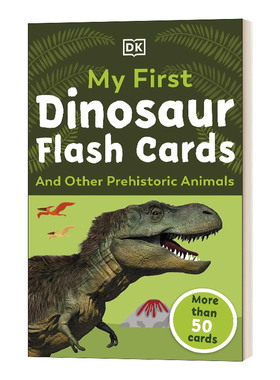 英文原版 My First Dinosaur Flashcards Cards DK恐龙闪卡 54张恐龙和史前生活的图解卡片 英文版 进口英语原版书籍儿童图书