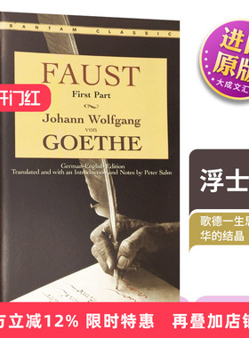 Faust 英文原版经典外国文学名著 浮士德 德英双语版 英文版进口原版英语书籍 歌德 FAUST 英语小说