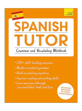 原版 Teach Yourself Spanish Tutor Grammar and Vocabulary Workbook 自学西班牙语 语法和词汇练习 进口原版书籍