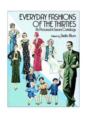 英文原版 Everyday Fashions of the Thirties As Pictured in Sears Catalogs 西尔斯商品目录中30年代的日常时尚 服饰图鉴