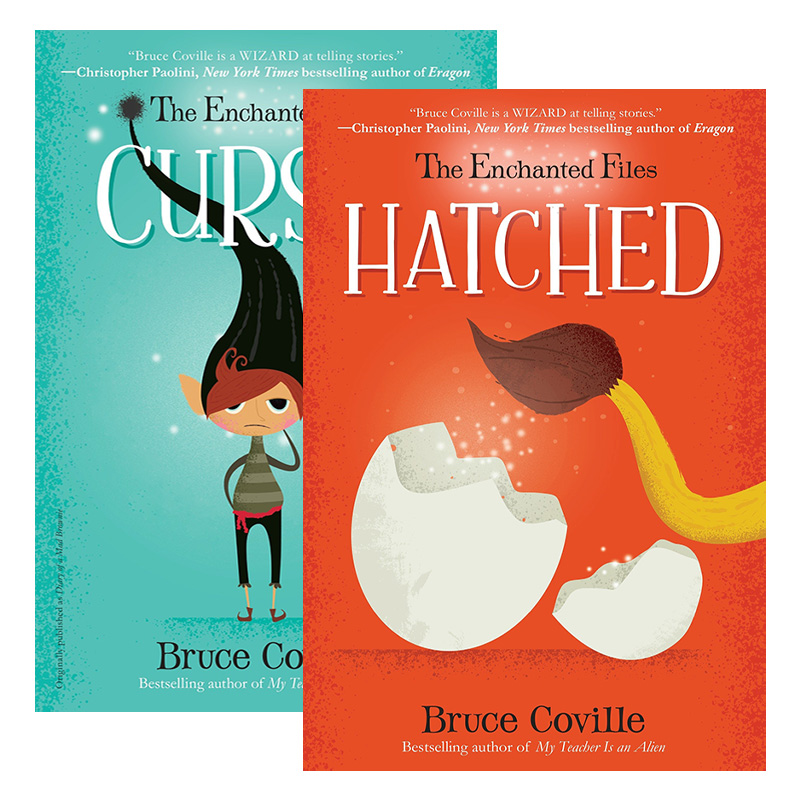 英文原版 The Enchanted Files 魔法档案系列 2册 儿童奇幻侦探冒险小说 Bruce Coville 魔咒 孵化 英文版 进口英语原版书籍